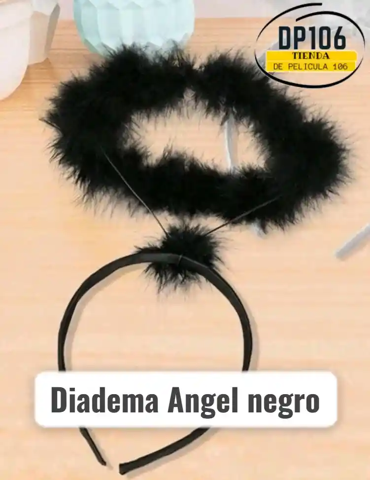 Diadema Angel Negro Halloween