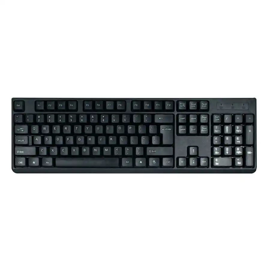 Combo Teclado Y Mouse Alambrico Km-001 Negro