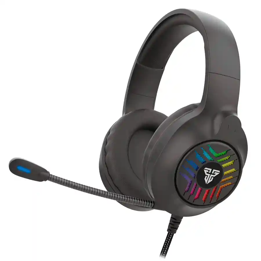 Diadema Gamer Fantech Blitz Mh87 Negra Rgb