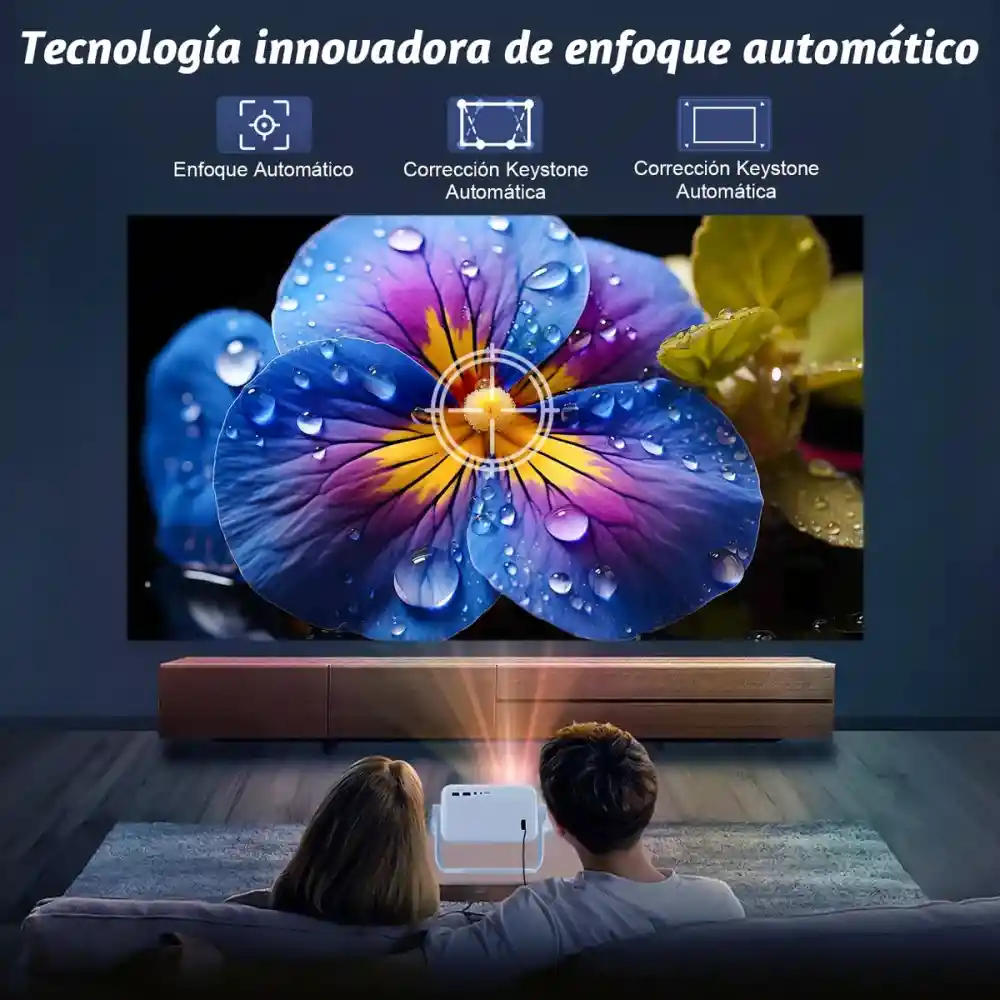 Proyector Smart 4k L018 600ansi Auto Focus Keystone + Telón