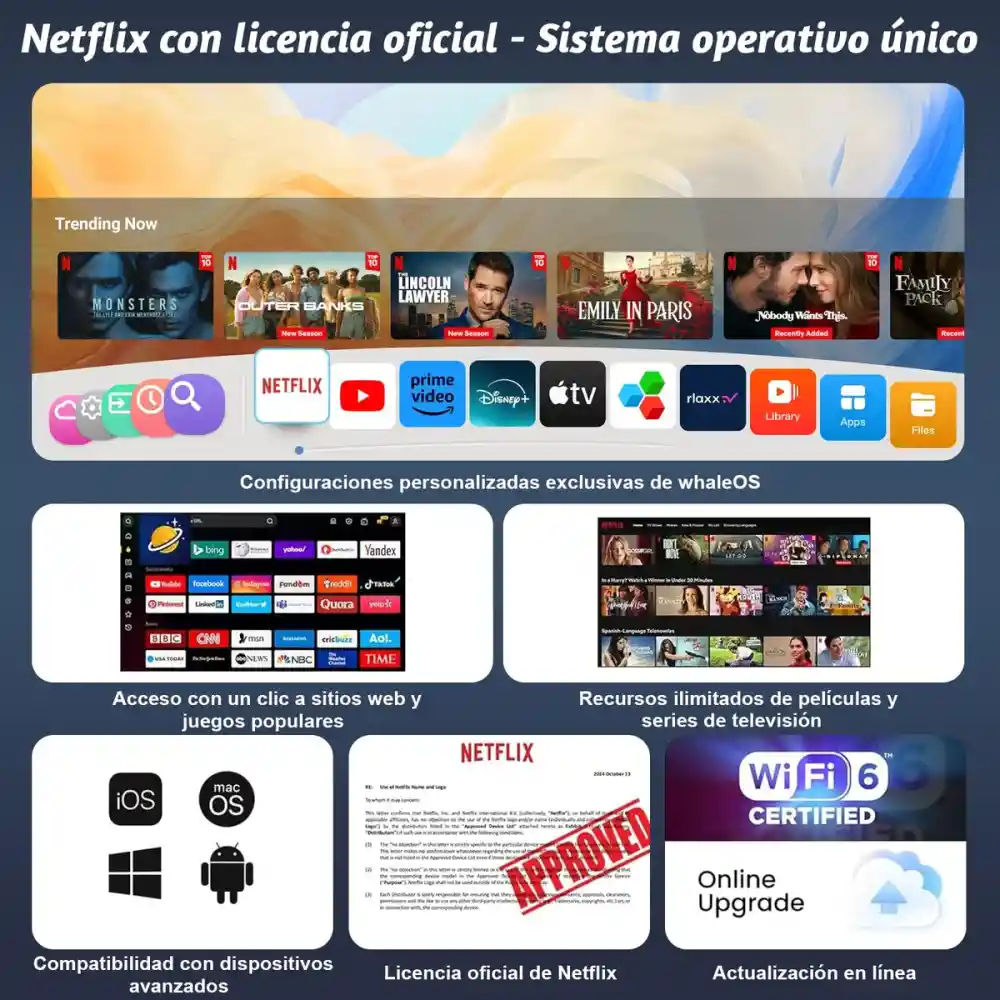 Proyector Smart 4k L018 600ansi Auto Focus Keystone + Telón
