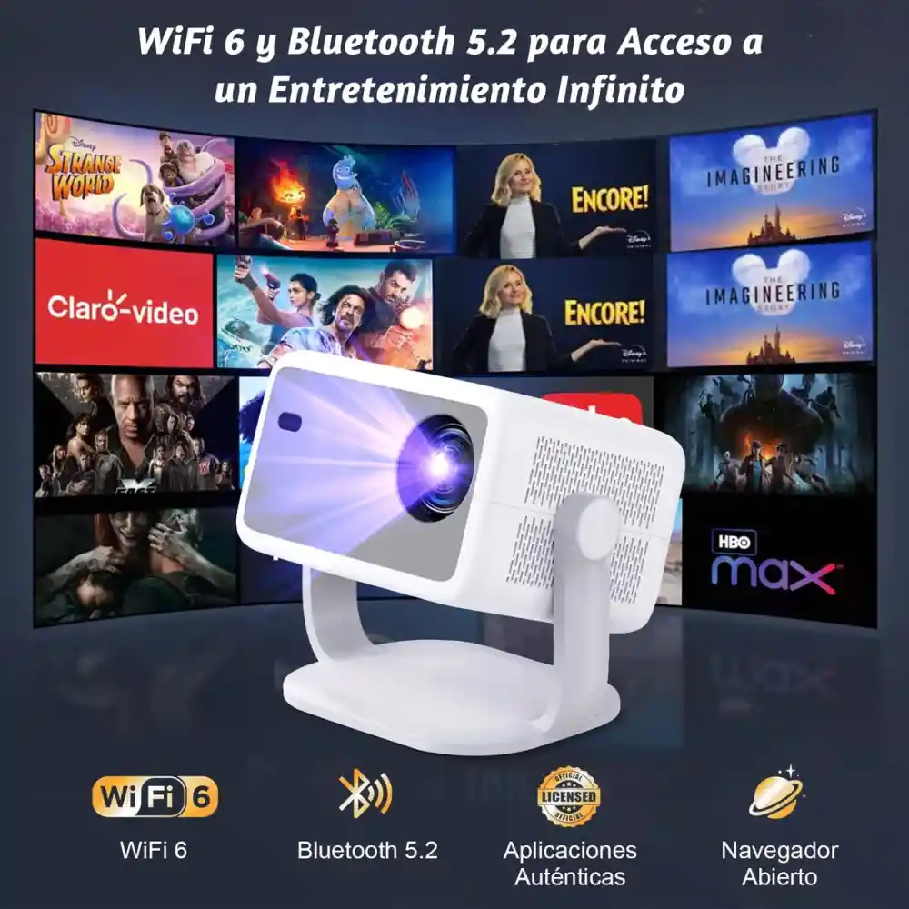 Proyector Smart 4k L018 600ansi Auto Focus Keystone + Telón