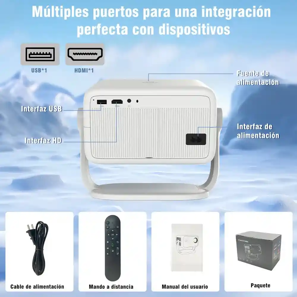 Proyector Smart 4k L018 600ansi Auto Focus Keystone + Telón