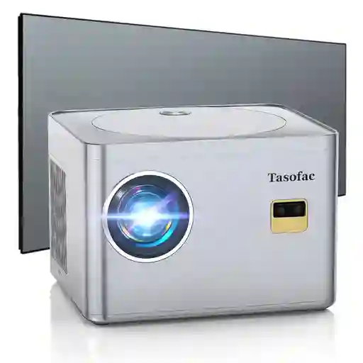 Proyector 4k Tasofac Wifi 800 Ansi 1080p Auto Focus + Telón