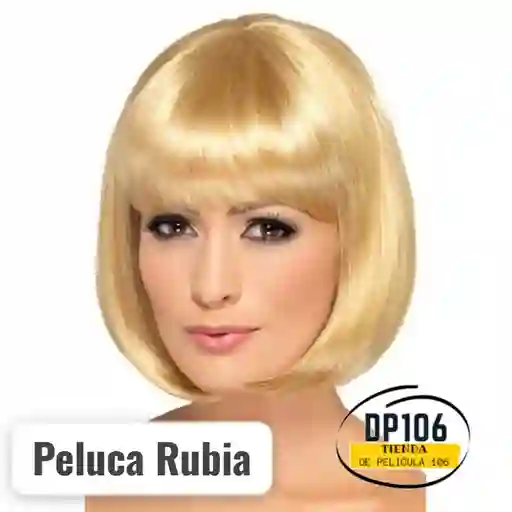 Peluca Rubio Liso Pelo Mono Halloween