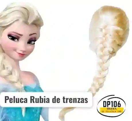 Peluca Rubia Trenzas Pelo Rubio Halloween
