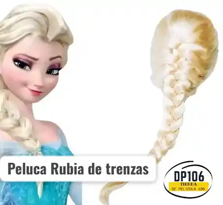 Peluca Rubia Trenzas Pelo Rubio Halloween