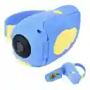 Cámara Para Niños Filmadora Pajarito Color Azul, Amarillo