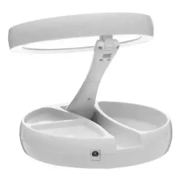 Espejo De Aumento Plegable De Doble Cara, Luz Led Portátil