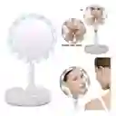 Espejo De Aumento Plegable De Doble Cara, Luz Led Portátil