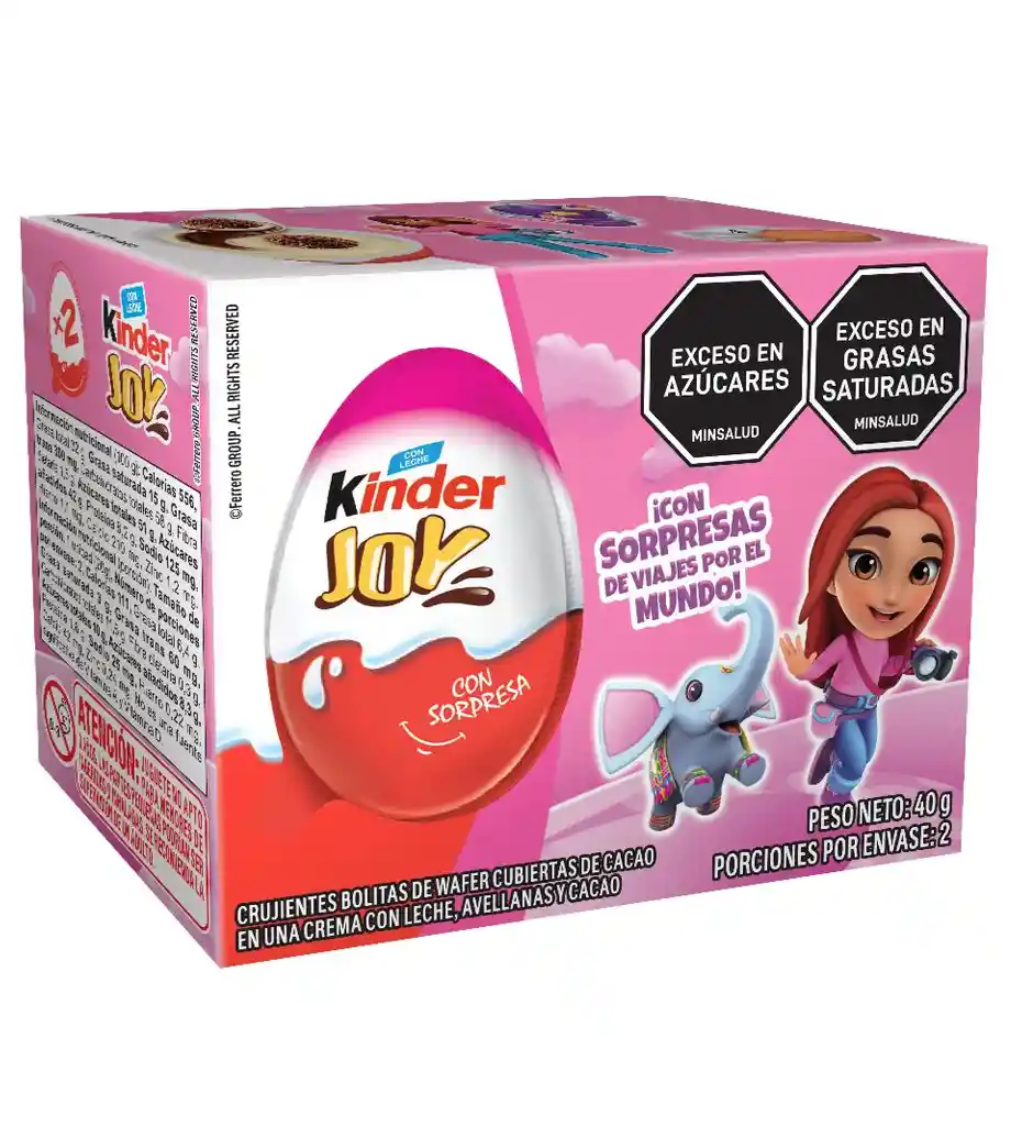 Huevo Kinder Joy Sorpresa Para Niña - Kinder Con Leche