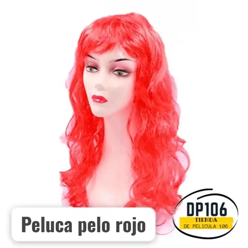 Peluca Pelo Rojo 65 Cm Halloween