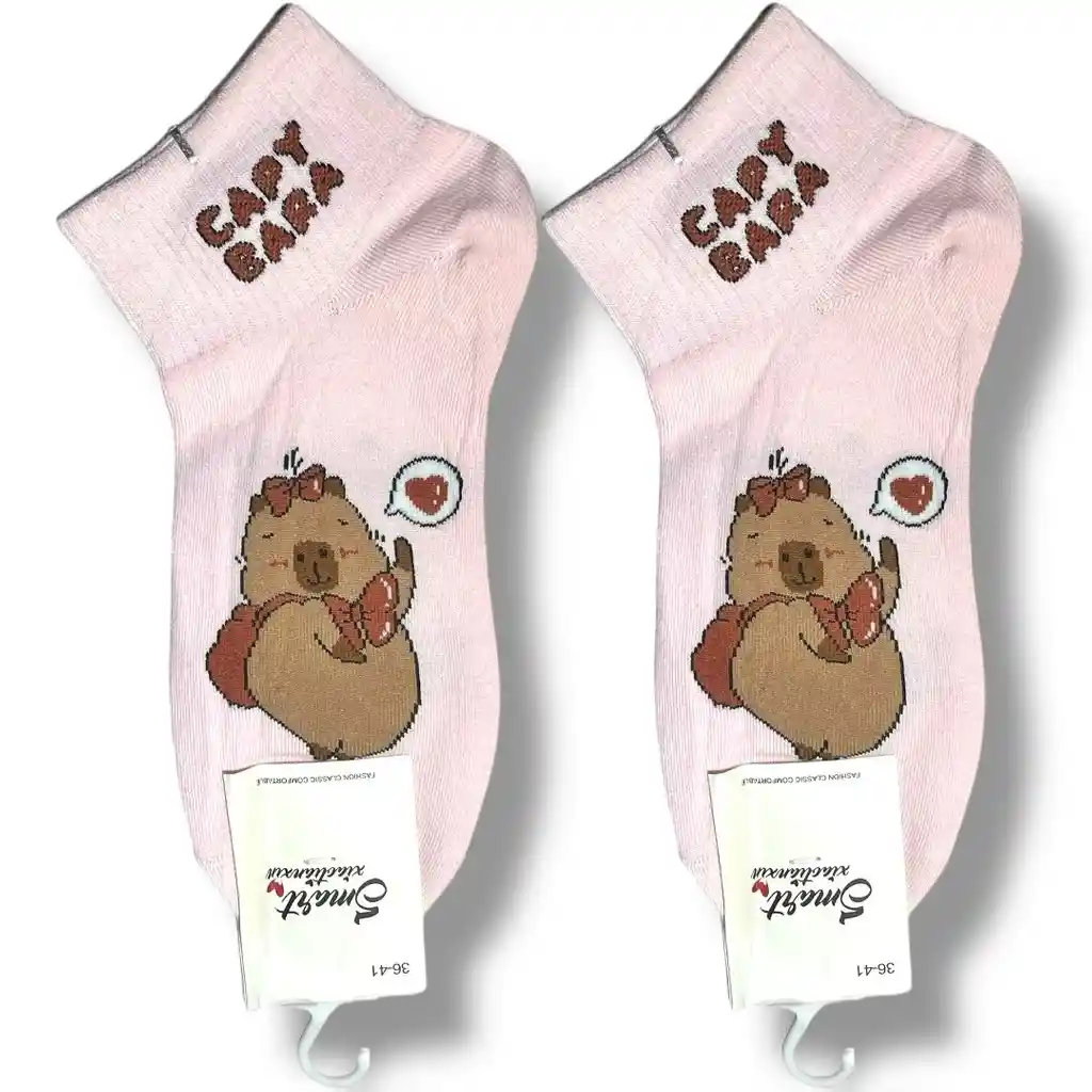 Medias Diseño Capybara Rosa