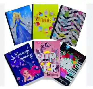 Cuaderno Cosido Mujer Rayado * 50 H.