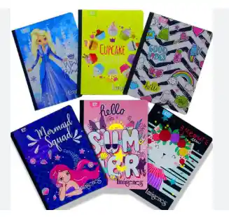 Cuaderno Cosido Mujer Rayado * 50 H.