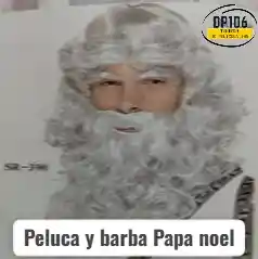 Peluca Y Barbas Papa Noel Santa Class Navidad Halloween