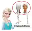 Peluca Pelo Blanco Trenzas Elsa Frozen Halloween