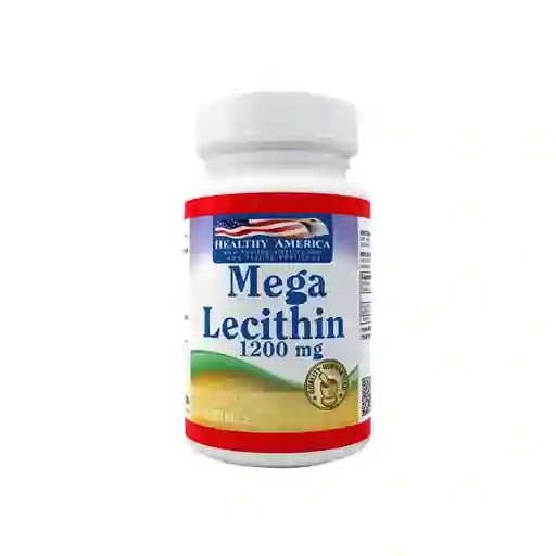 Mega Lecithin 1200mg 100 Softgels Lecitina De Soya - Healthy America