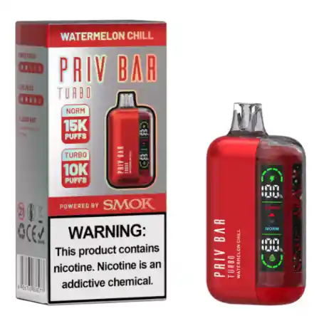 Vaporizador Desechable Priv Bar 15.000puff Sandia Mentolado