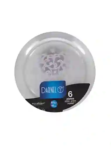 Platos Transparentes 15 Cms Cristal X 6, Platos Desechables