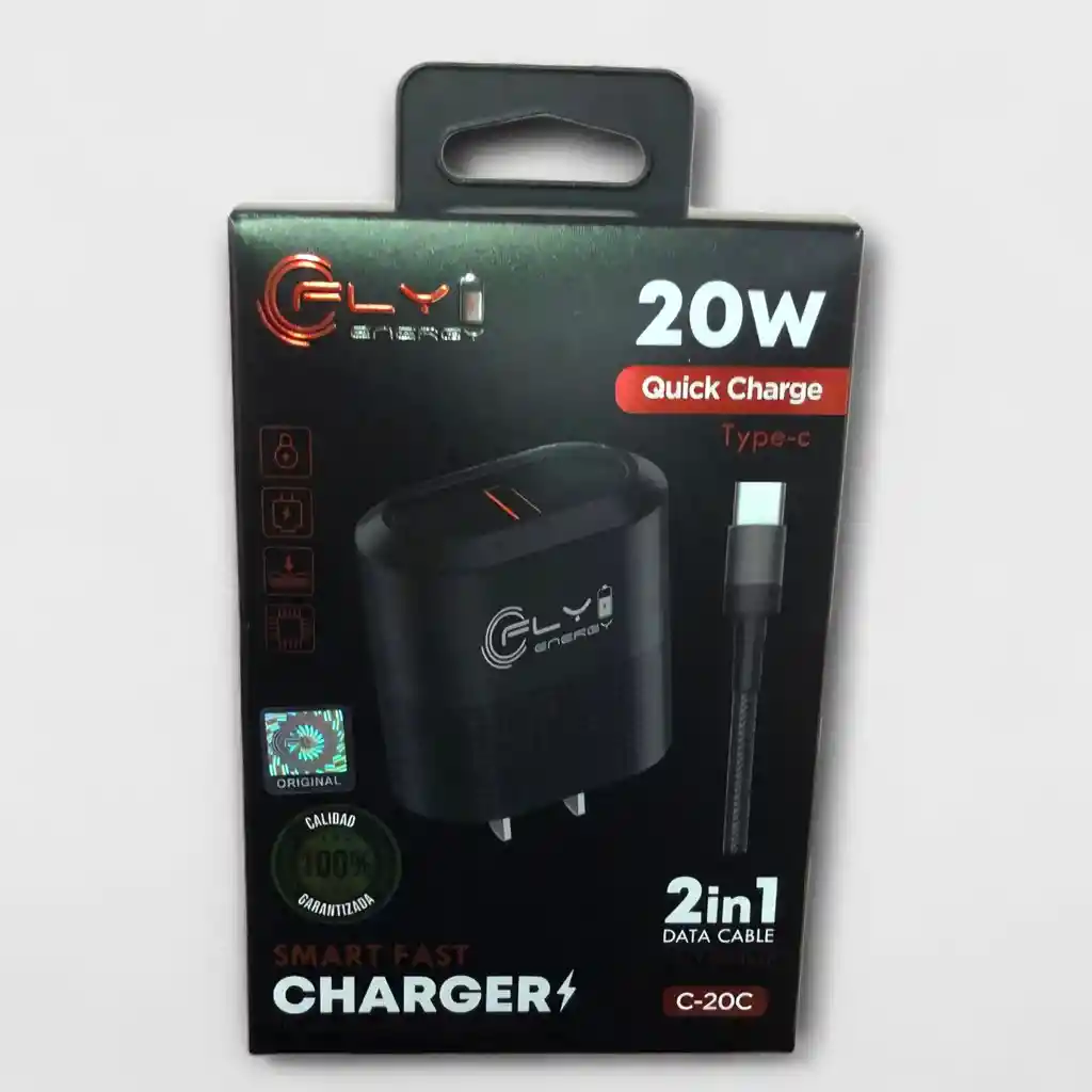 Cargador 20w Usb A Tipo C – Fly – Carga Rápida