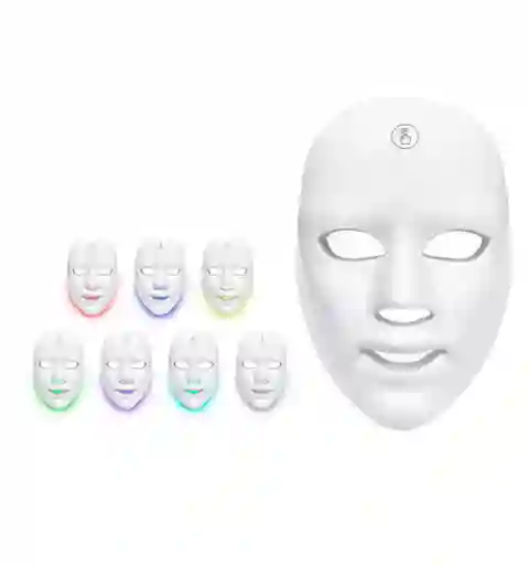 Mascara Facial Led 7 Colores Recargable Portable