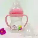 Tetero 6 Onz Asas Y Chupa Pitillo Con Valvula Minitree Rosado