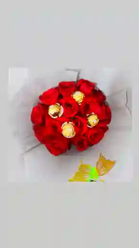 Ramo De Rosas Y Chocolates