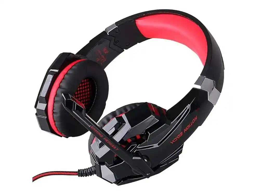 Diadema Gamer G9000 Negro Rojo