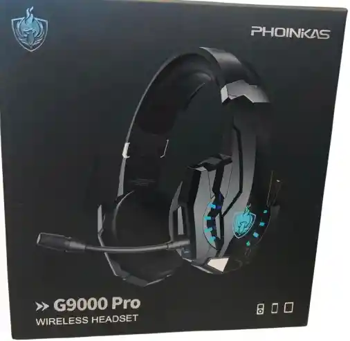 Diadema Gamer Inhalambrica G9000 Pro Negro Con Azul