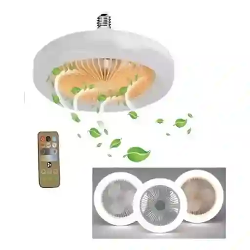 Ventilador De Torre Keluona E27 Ceiling Light Fan Turbo Estructura Color Blanco