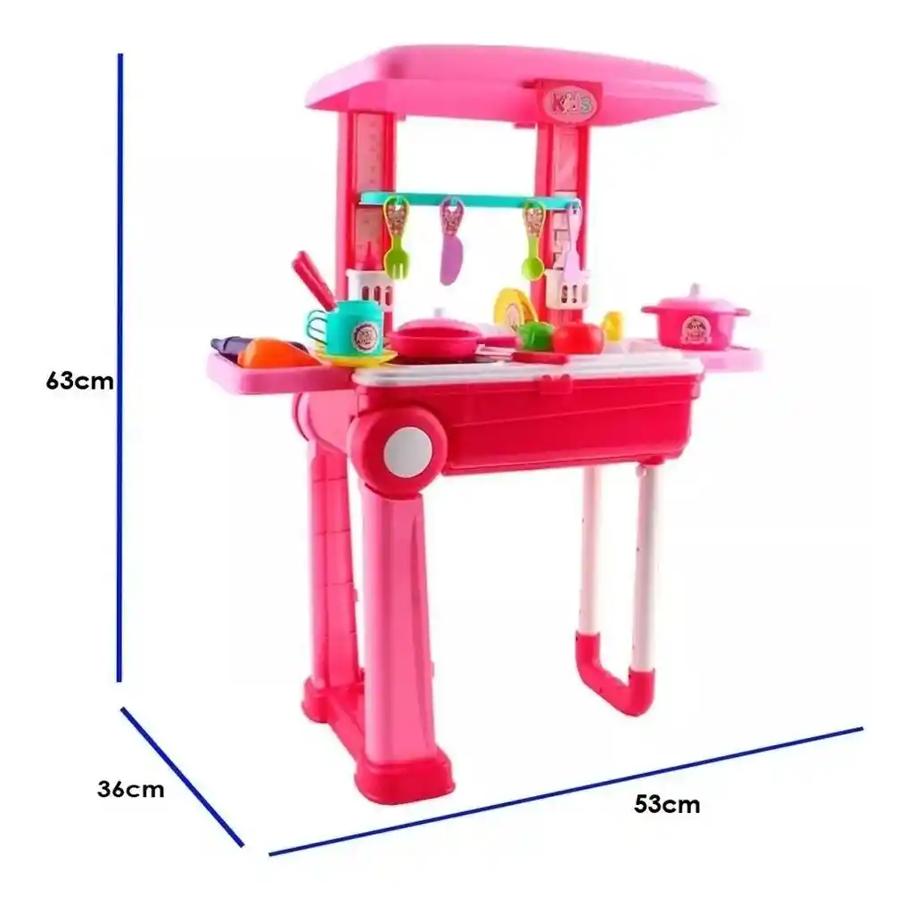 Cocina Para Niñas Con Luz Y Sonido Maleta Rodachines