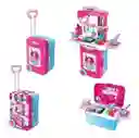 Cocina Maleta Con Accesorios Portátil Niña Didáctica 3-1