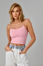 Crop Top Delia Palo Rosa Talla S/mnica
