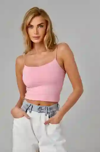 Crop Top Delia Palo Rosa Talla S/mnica
