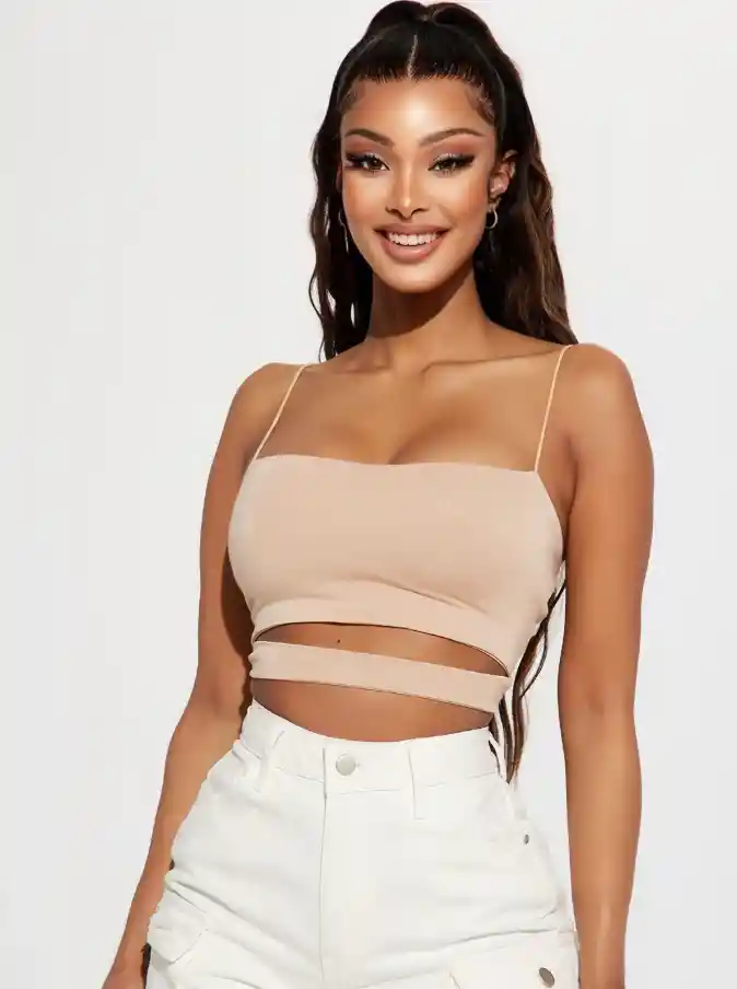 Crop Top Sabi Beige Talla S/mnica