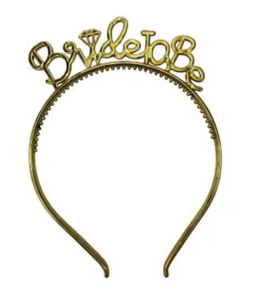 Diadema Bride Tobe Dorada Despedida De Soltera