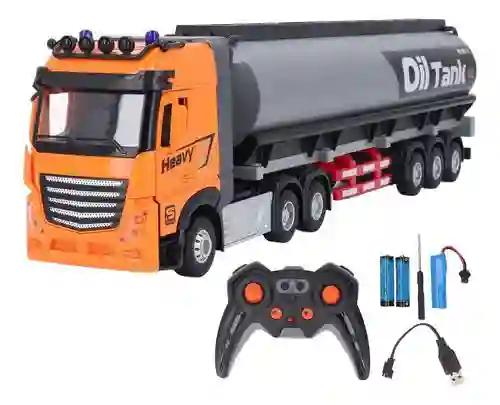 Camión Cisterna De Combustible Con Control Remoto, Luz Y Sonido