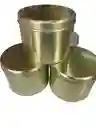 Tarros Hojalata Dorado 10x 8 Cms Altura, Tarros Metálicos