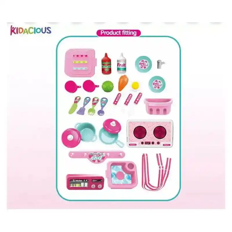 Juguete Mochila 2 En 1 Juego Cocina Utensilio Accesorios