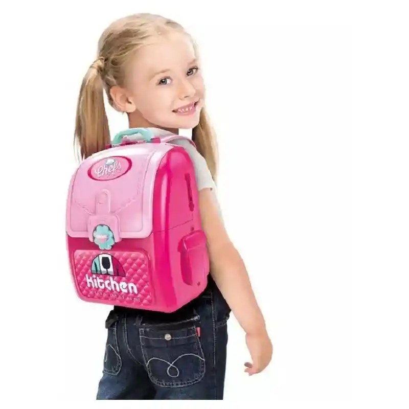 Juguete Mochila 2 En 1 Juego Cocina Utensilio Accesorios