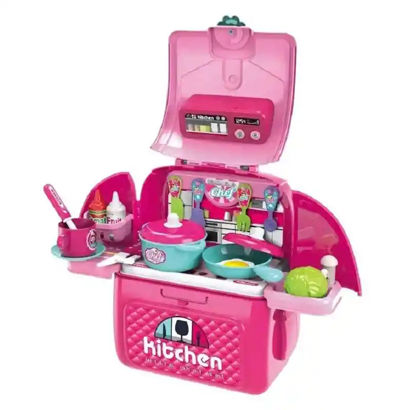 Juguete Mochila 2 En 1 Juego Cocina Utensilio Accesorios