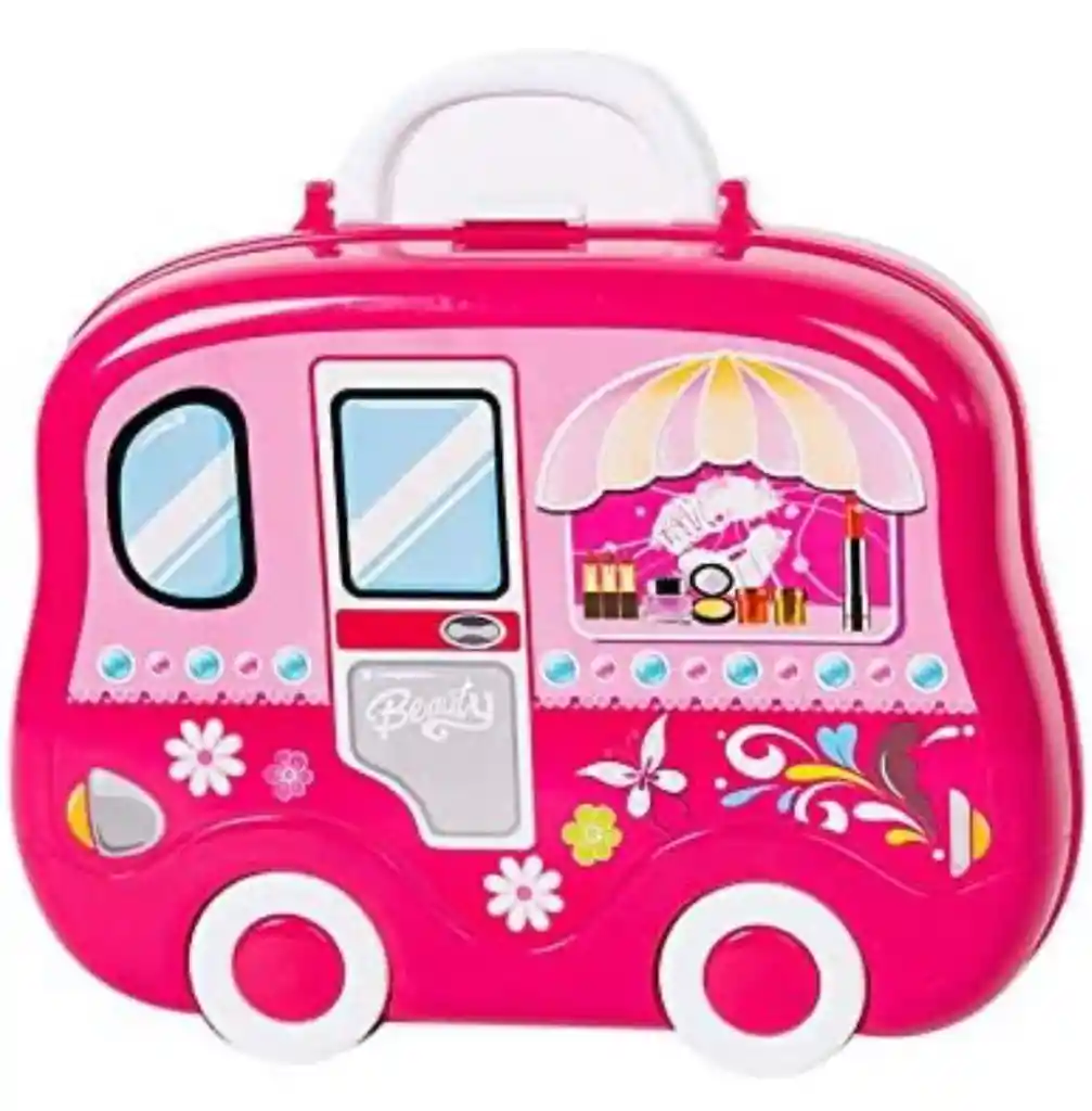 Set De Belleza Juguete Niña Maletín Ruedas Tocador