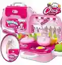 Set De Cocina Infantil Maleta Bolso Con Accesorios 2 En 1