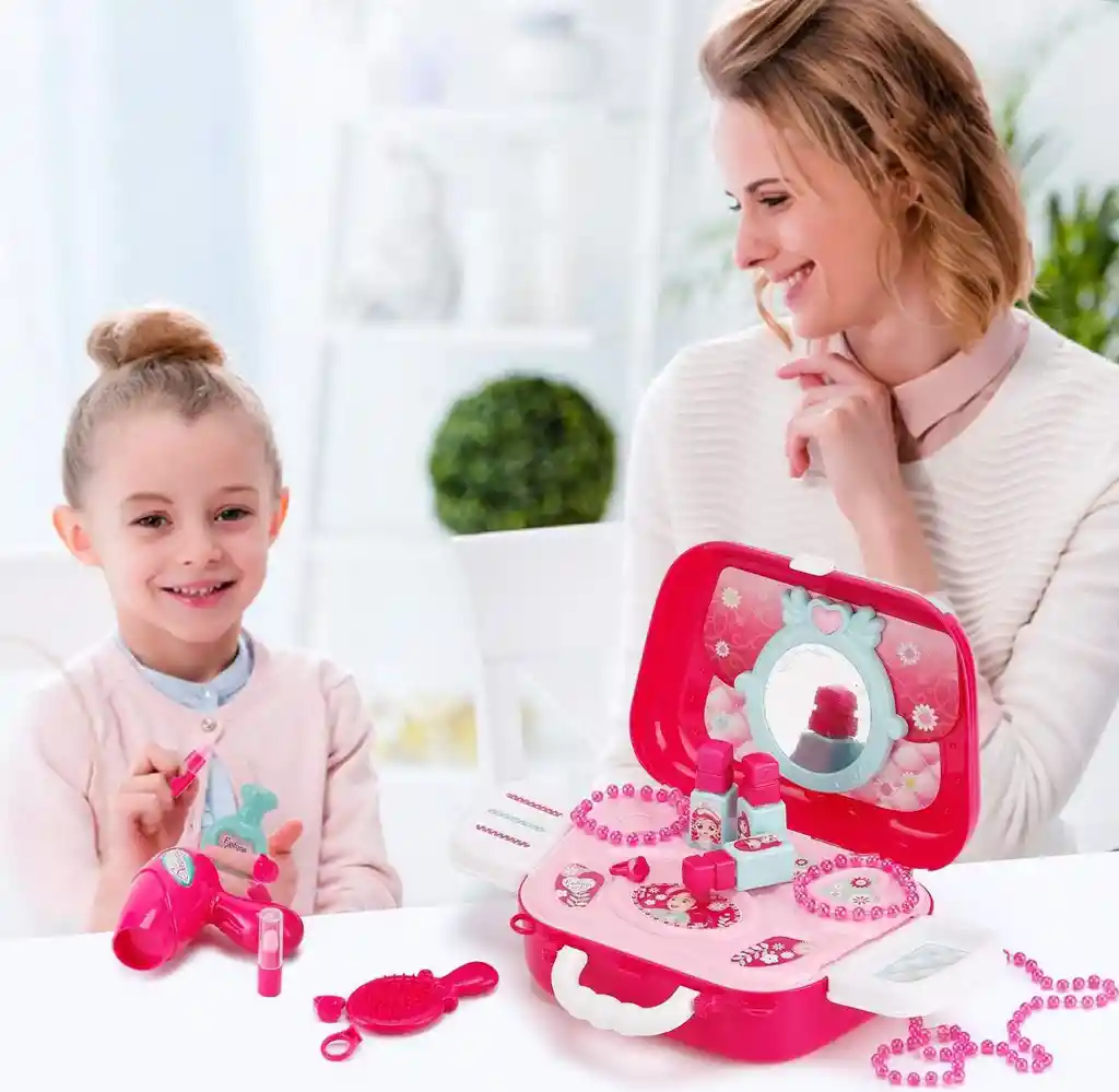 Maleta Bolso Belleza Con Accesorios 2 En 1 Niña
