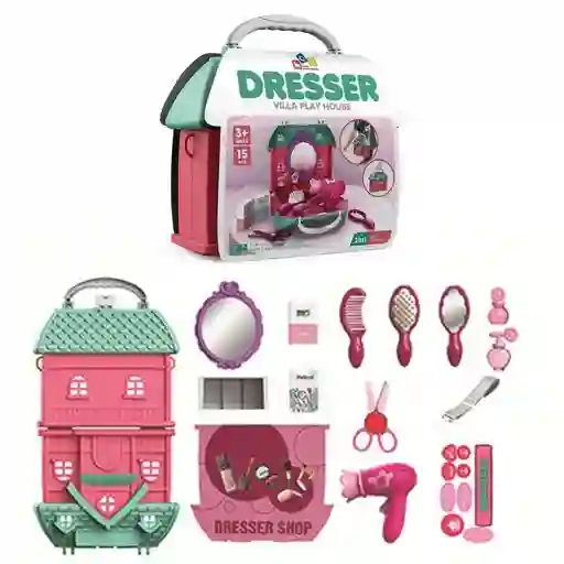 Maleta Mini Belleza Juego Niña Rool Con Accesorios