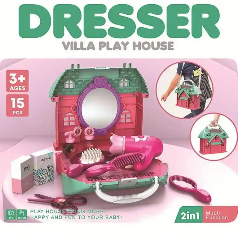 Maleta Mini Belleza Juego Niña Rool Con Accesorios