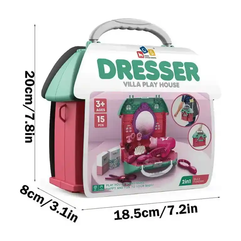 Maleta Mini Belleza Juego Niña Rool Con Accesorios