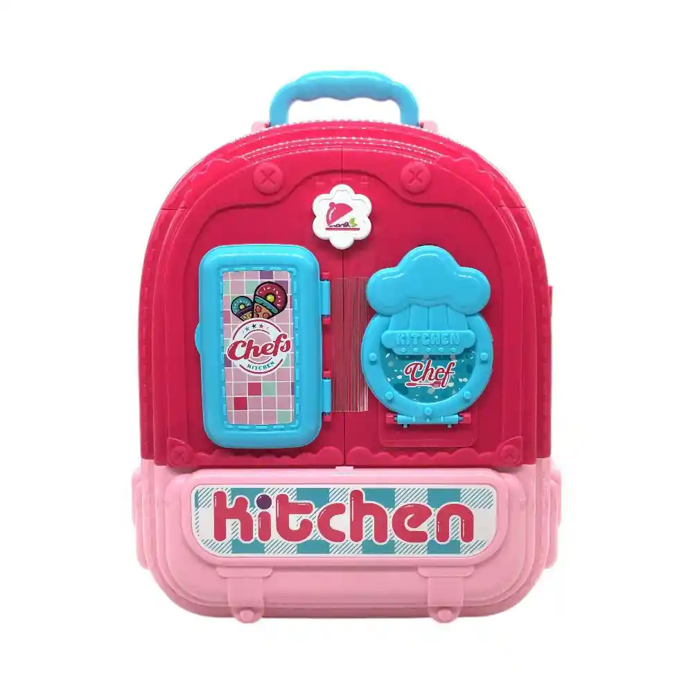 Cocina Para Niña Maleta 3 En 1 Hogar Gran Variedad De Accesorios