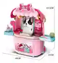Set Mascotas Maleta Portátil Niña Didáctica 2-1 Veterinaria